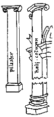 Pilaster and Half Column