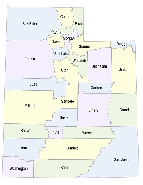 Counties Of Utah Uen
