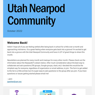 October Nearpod Community Newsletter