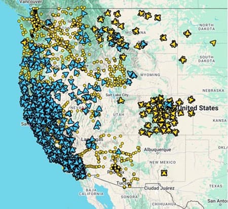 Map of Wildfire cameras