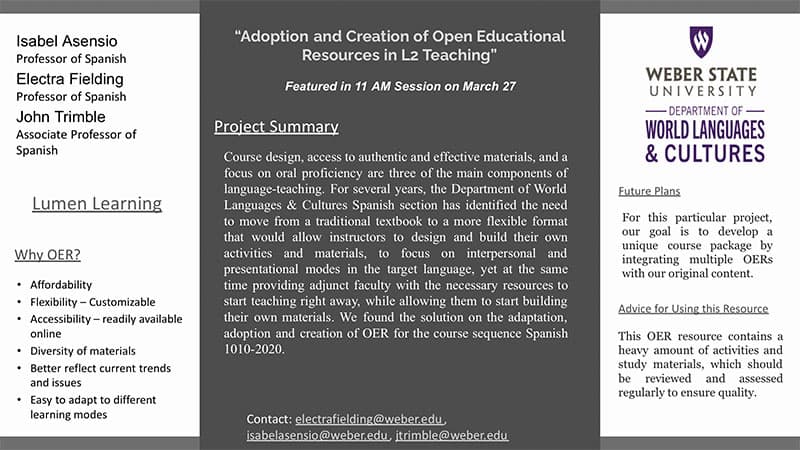Adoption and Creation of OER in L2 Teaching